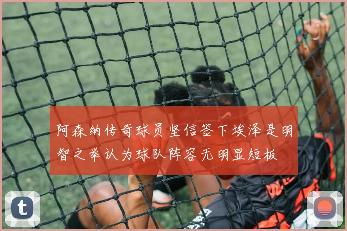 阿森纳传奇球员坚信签下埃泽是明智之举认为球队阵容无明显短板